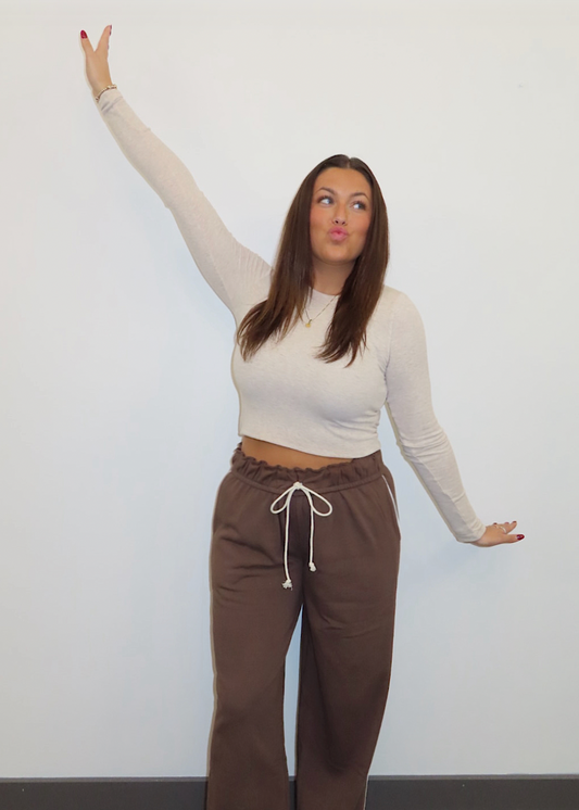 Brown Stripe Sweatpants