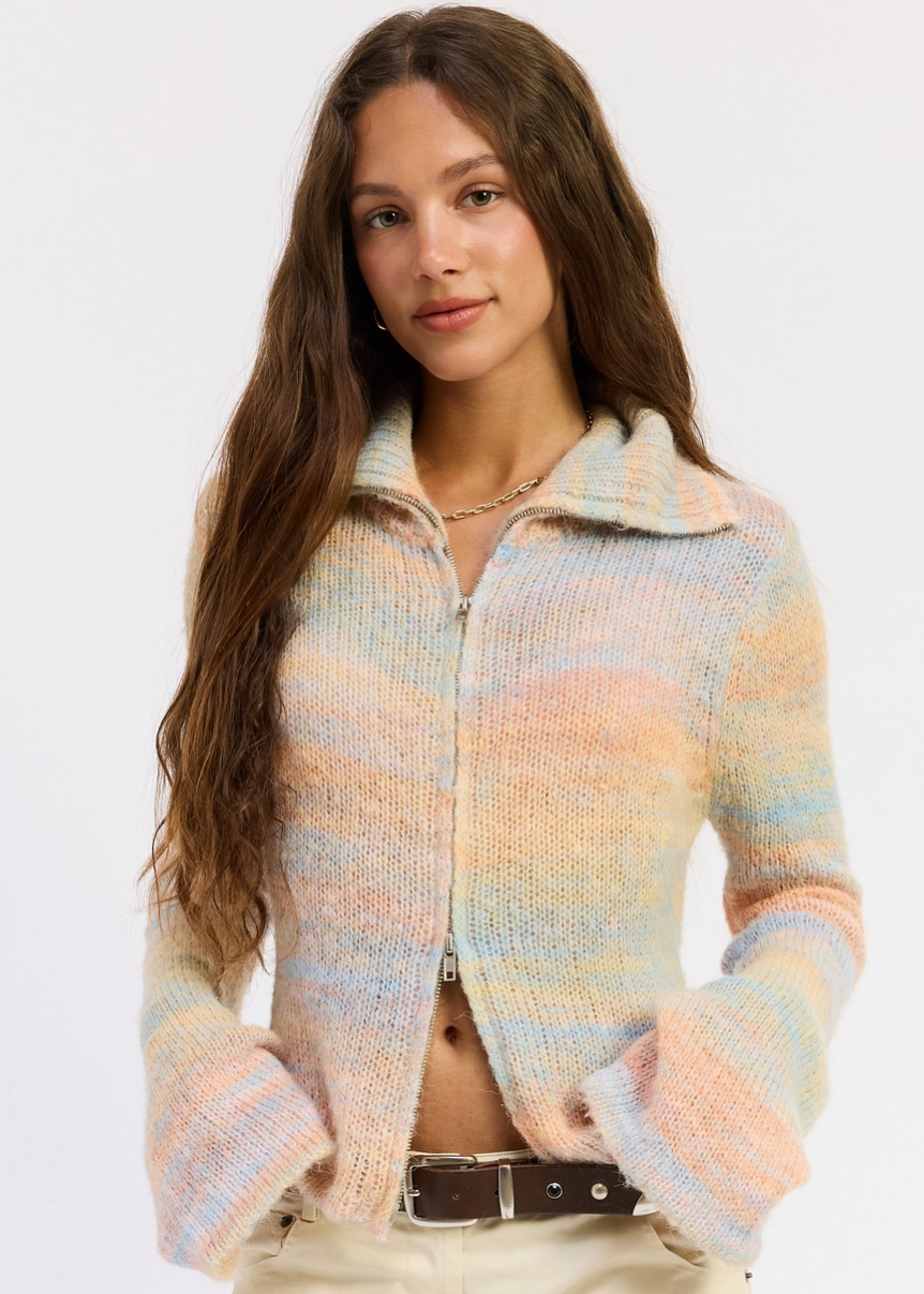 Sherbet Sweater Zip Up