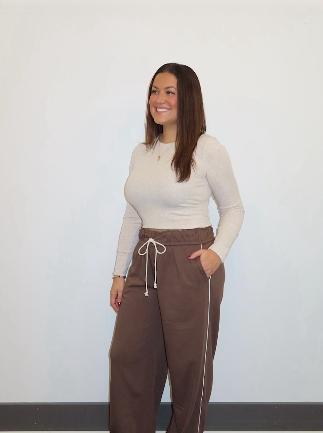 Brown Stripe Sweatpants